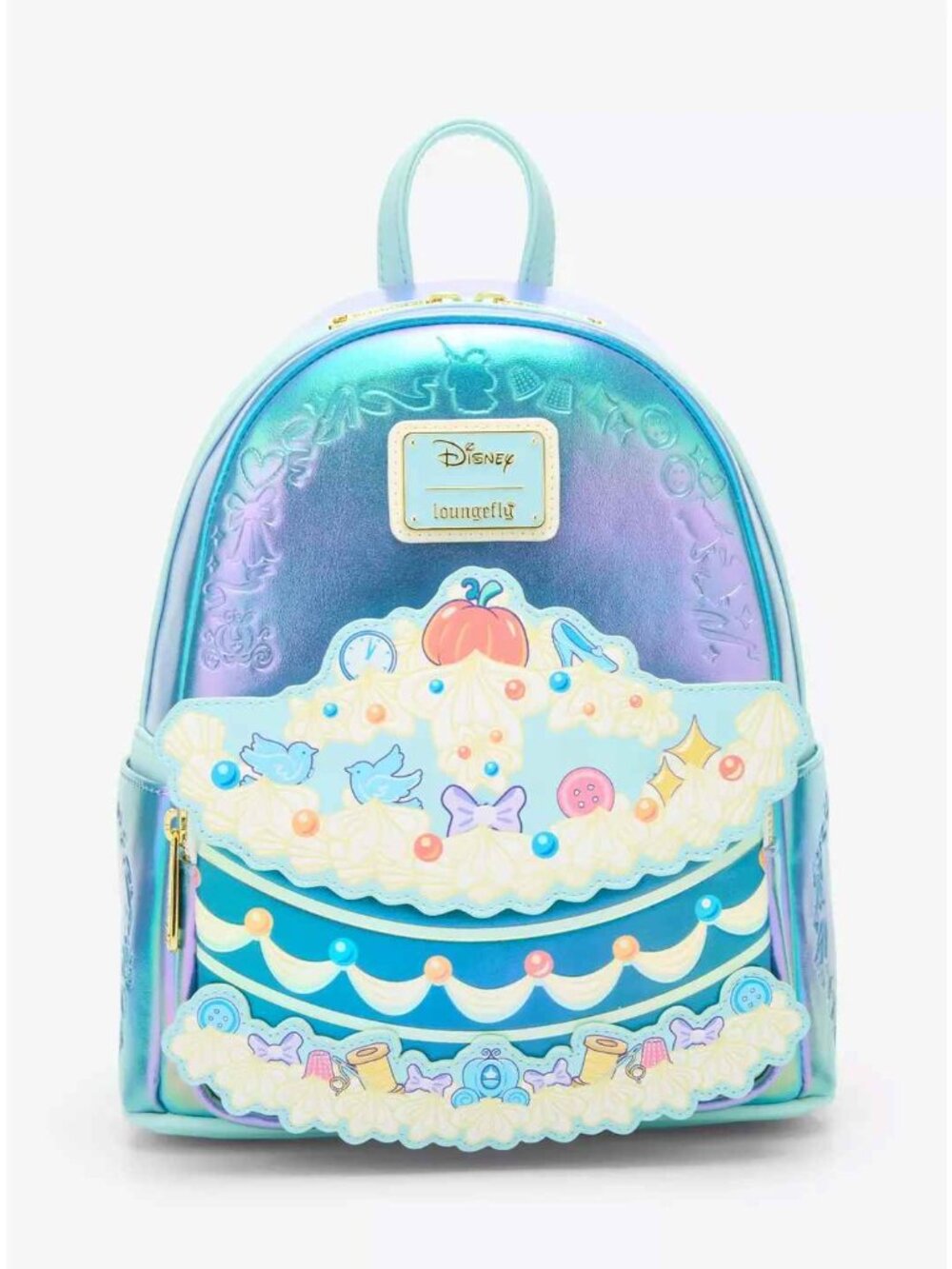 Loungefly Disney Cinderella Cake Iridescent Mini Backpack BoxLunch NWT 2026